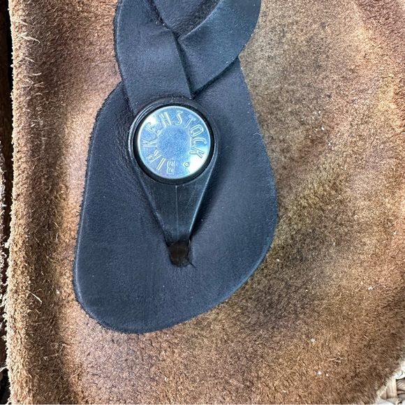 Birkenstock Gizeh Braided Oiled Leather Sandals Black Sz L8/M5 - Picture 5 of 16